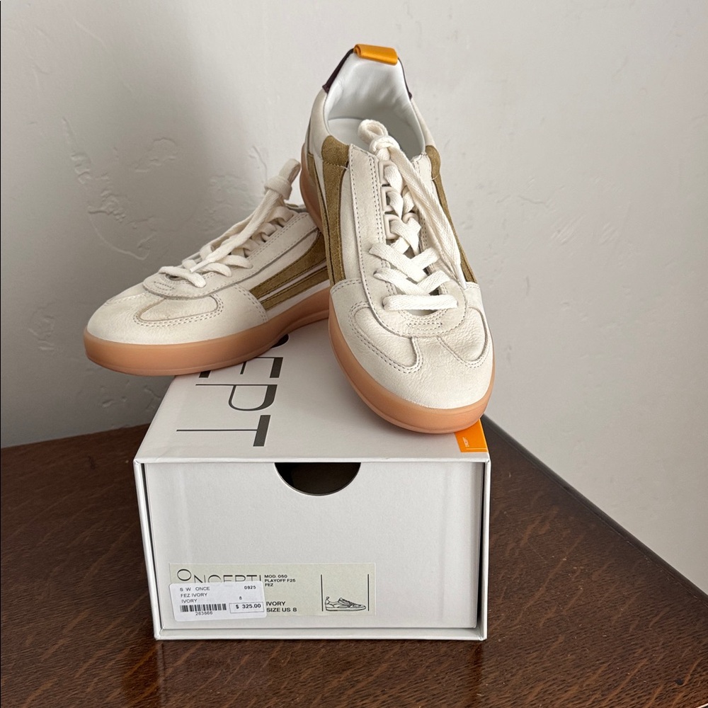 Oncept Fez sneakers, size 8. Color:  ivory.